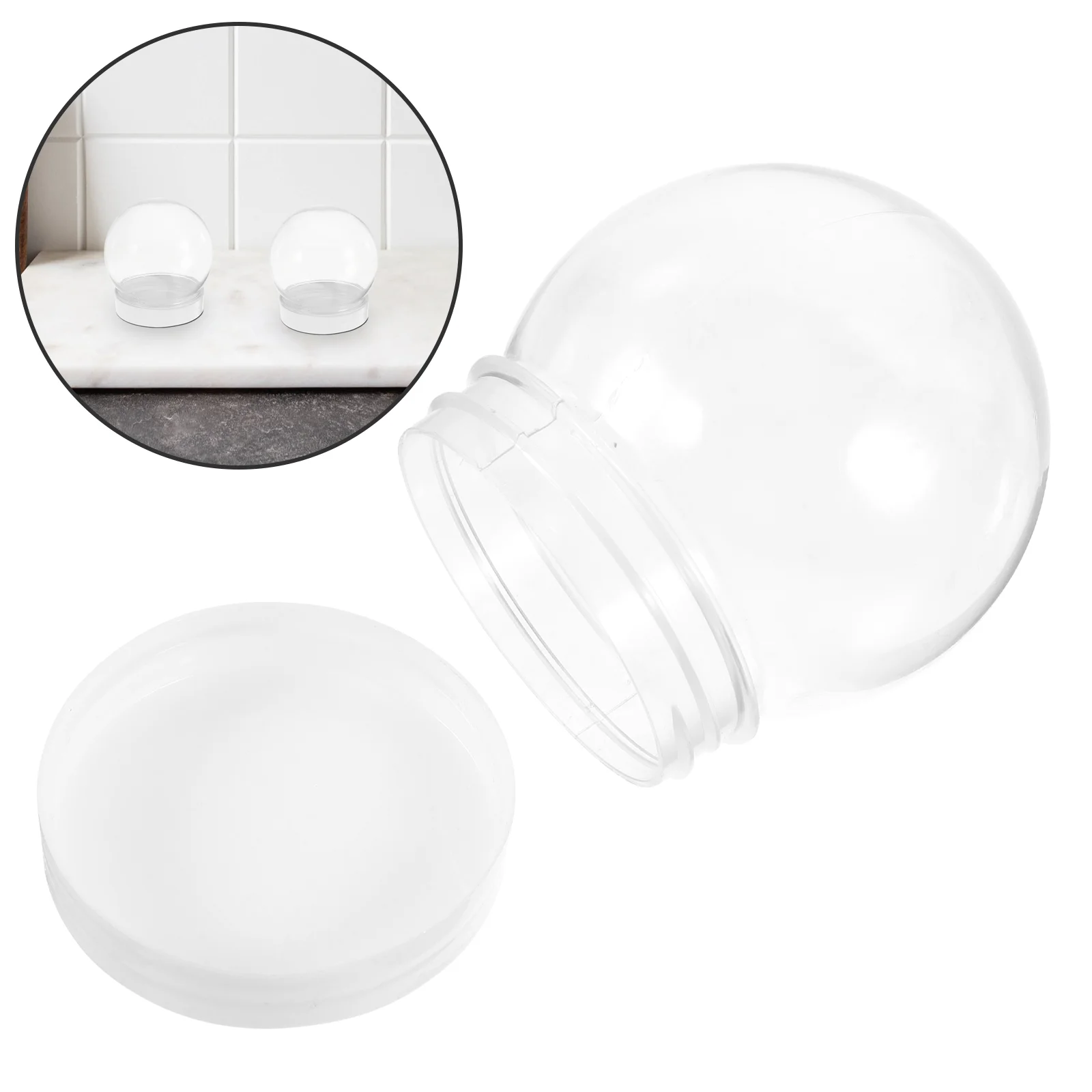 

20 Pcs Snowballs Snack Holder Home Small Jar Tea Cover Mini Items Candy Jars Lids Plastic Sweet Storage Container