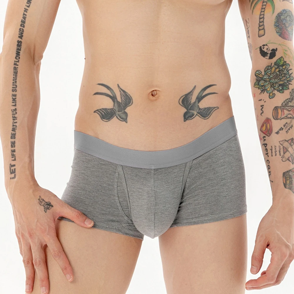 

2023 New Men Sexy Underwear Breathable U-Bulge Sports Big Pouchcup Pouch Boxer Shorts Men's Space Capsule Pouch Separate Panties