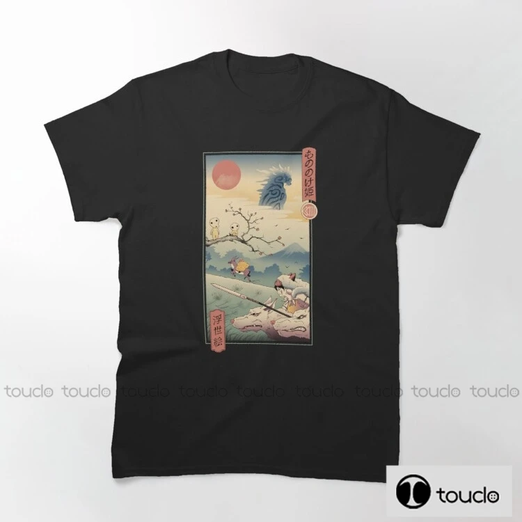 

New Wolf Princess Ukiyo E Unisex/Men'S Tee T-Shir 100% Cotton Men T Shirt Hip Hop Tee Streetwear Cool Mens Clothing