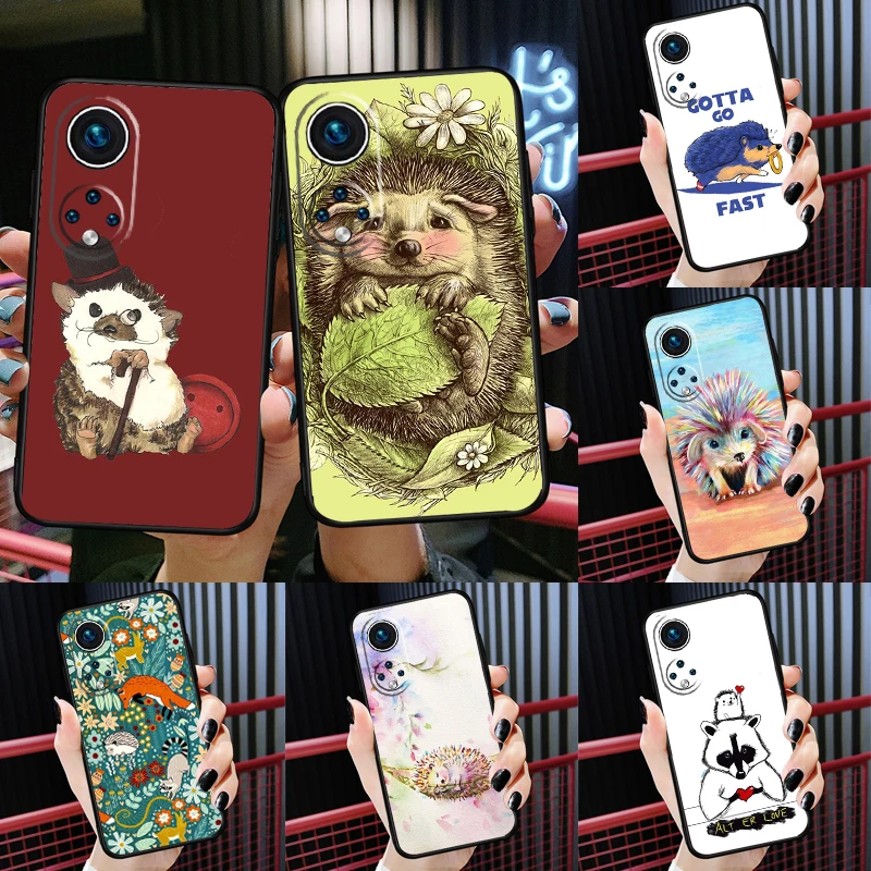 Kawaii маленький ежик цветной чехол для Huawei Honor Magic 5 Lite X7 X8 X9a 50 70 P20 P40 P30 Pro P Smart Nova 9 5T
