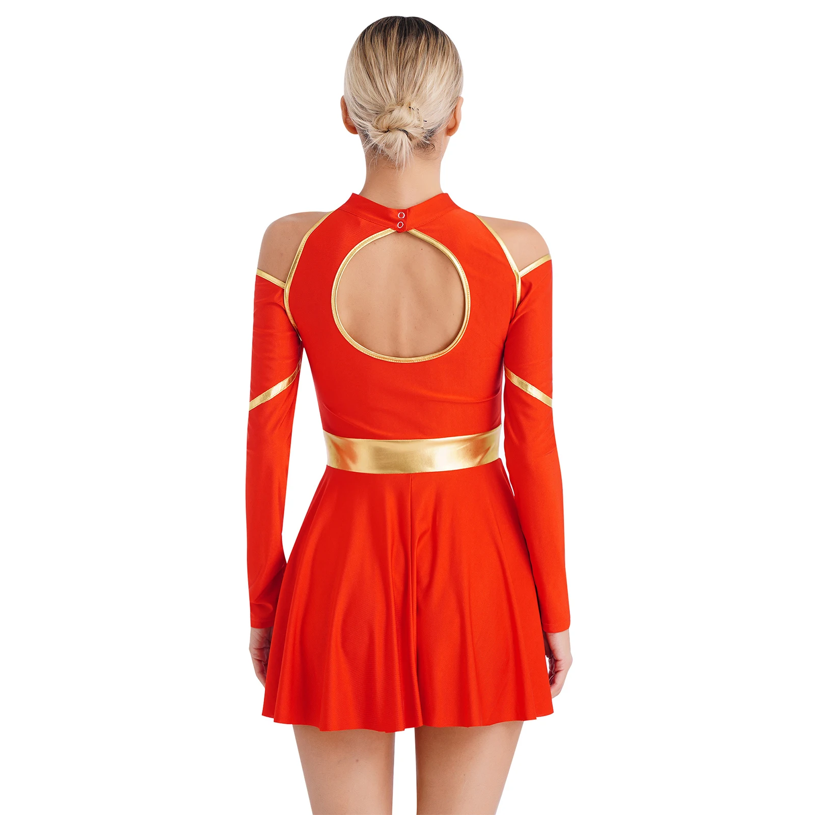 Женский стиль костюм школьницы Униформа с открытыми плечами платье буквенным