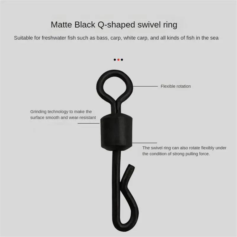 

/ 50 /Bearing Swivel Fishing Connector Q-Shaped Quick Change Swivel Snap For Carp Fishing Terminal Tackle Accessories