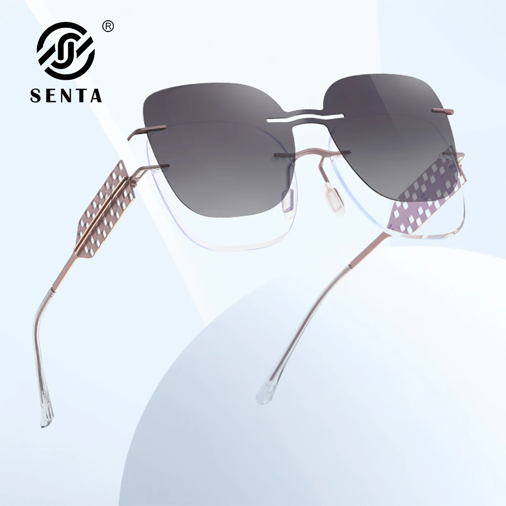 Женские очки большого размера без оправы женские Рецептурные в тренде