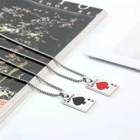playing card necklace spade a pendant couple sweater chain hip hop men and women trendsetter personality jewelry gift