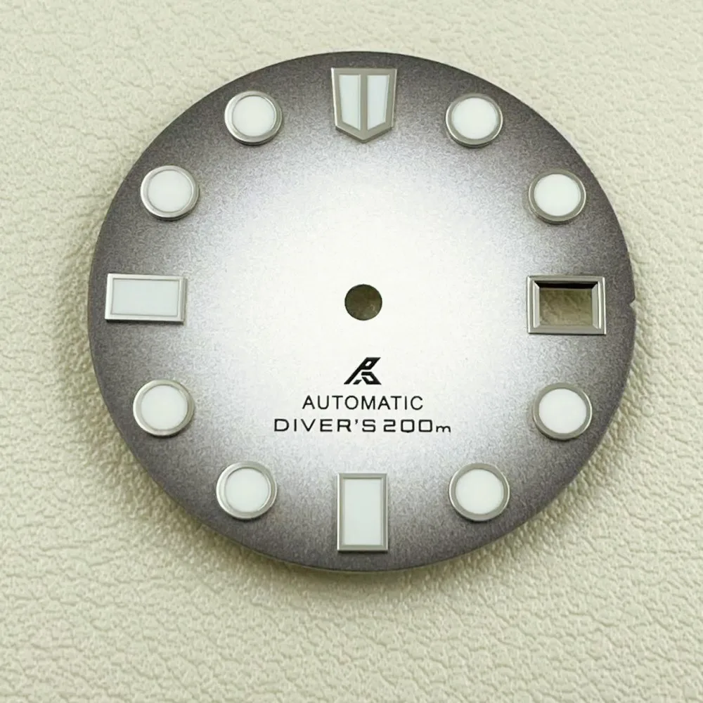 Watch accessories NH35A movement literal green luminous mechanical watch NH35 dial diameter 28.5mm