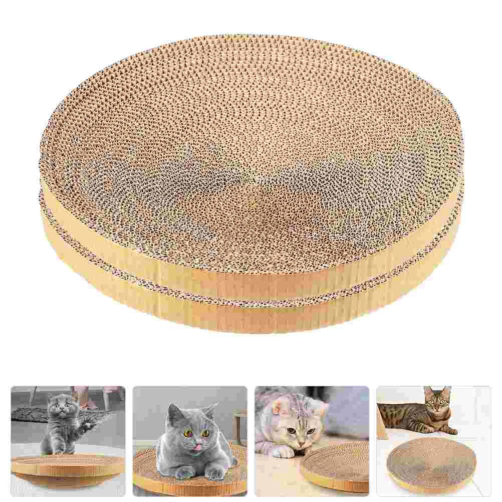 

2 Pcs Corrugated Replacement Core Convenient Scratch Pad Cat Scratcher Kitten Pet Accessories Floor Playset Reusable Notebook