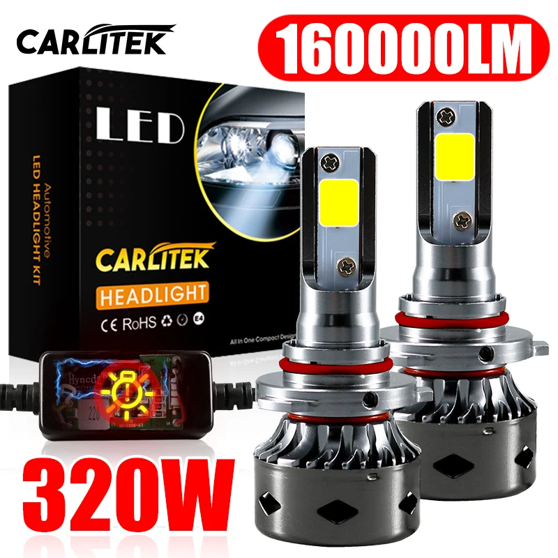

CARLitek Car LED Headlight H7 LED H4 H1 H8 H11 HB3 HB4 9005 9006 9012 6000K 320W 160000LM Auto LED Lamp Turbo Auto Fog Light 12V