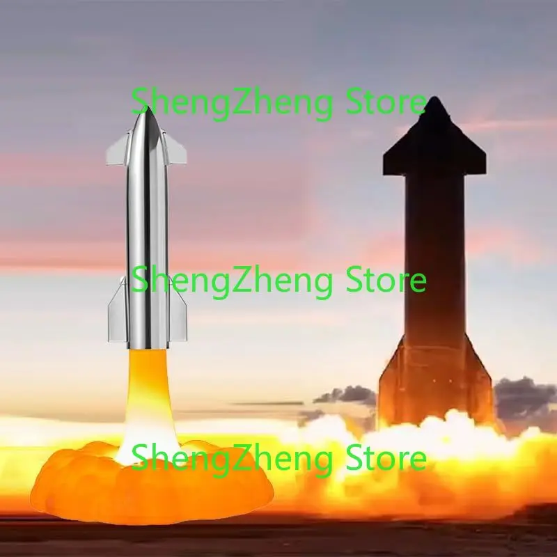 Свет звездного корабля Spacex ракетная лампа с 7-цветной меняющейся моделью ракеты