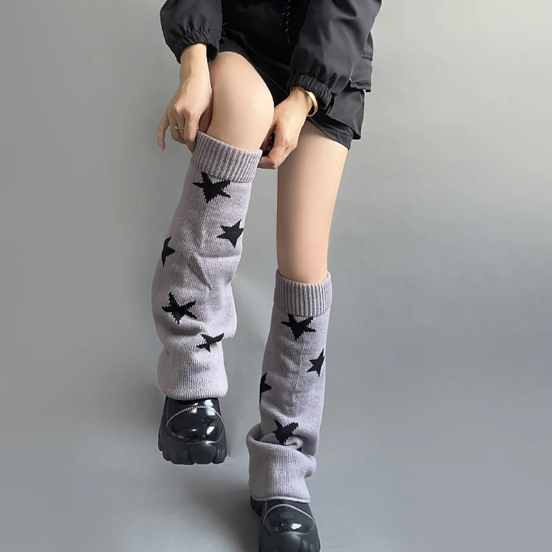 Women Knitted Warm Stockings Fashion Korean Harajuku Over The Knee JK Leg Cover Four Seasons Universal Street Hot Girl Socks Y2K