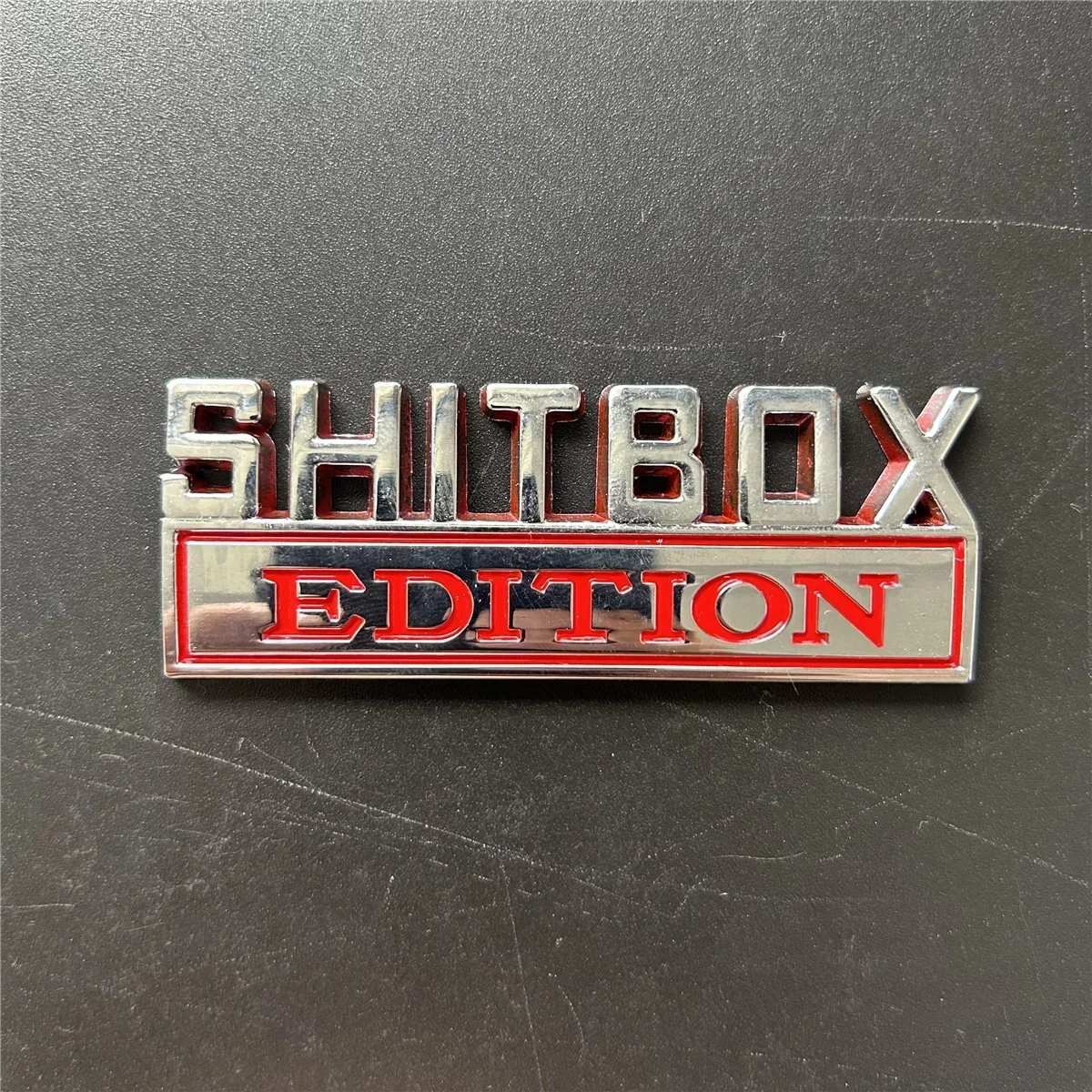 3D SHITBOX Edition Эмблема ABS Автомобильный значок Хвост багажника Боковые наклейки на