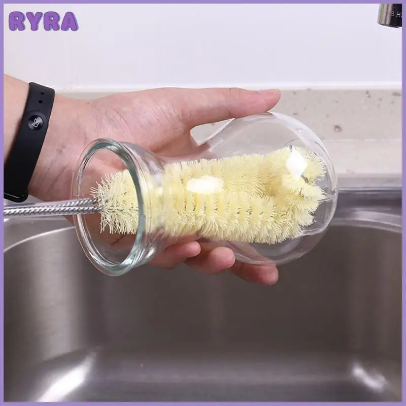 

Щетка с длинной ручкой для чистки кухонного термоса, инструмент для чистки чайника, щетка для чайника, щетка для чашки, щетка для чистки стекла
