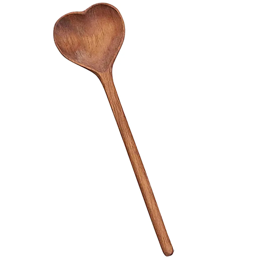 

Spoon Heart Love Wooden Serving Shaped Spoons Dessert Stirring Soup Drink Measuring Wood Mixing Coffee Teaspoons Dinner Table