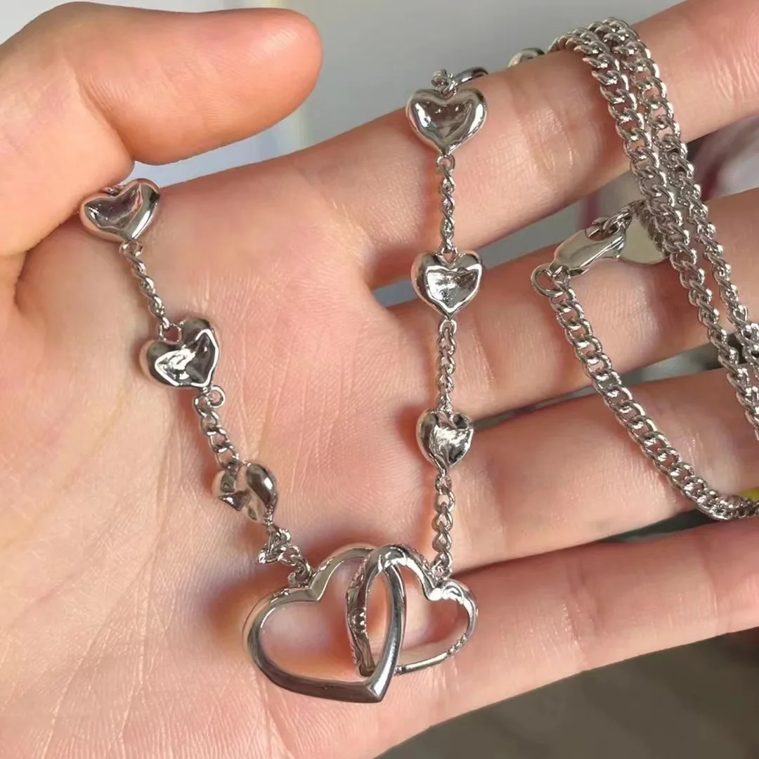 

Женское ожерелье с подвеской-цепочкой, серебряного цвета