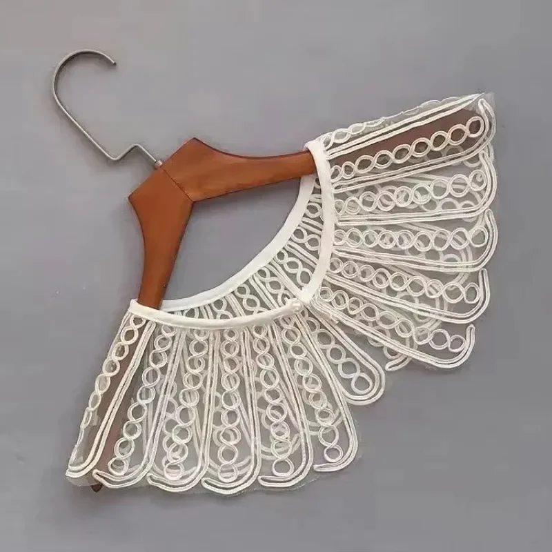 Кружевная ткань с вырезом съемный искусственный воротник для шитья своими