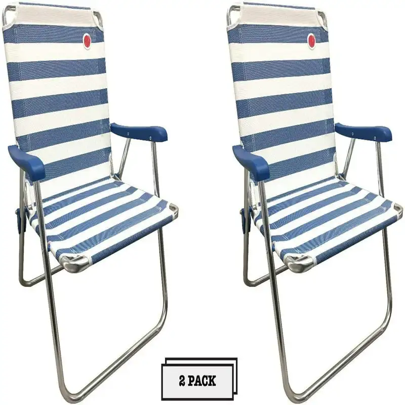 

Standard Folding Camp/Lawn Chair (2 Pack) BLUE/WHITE