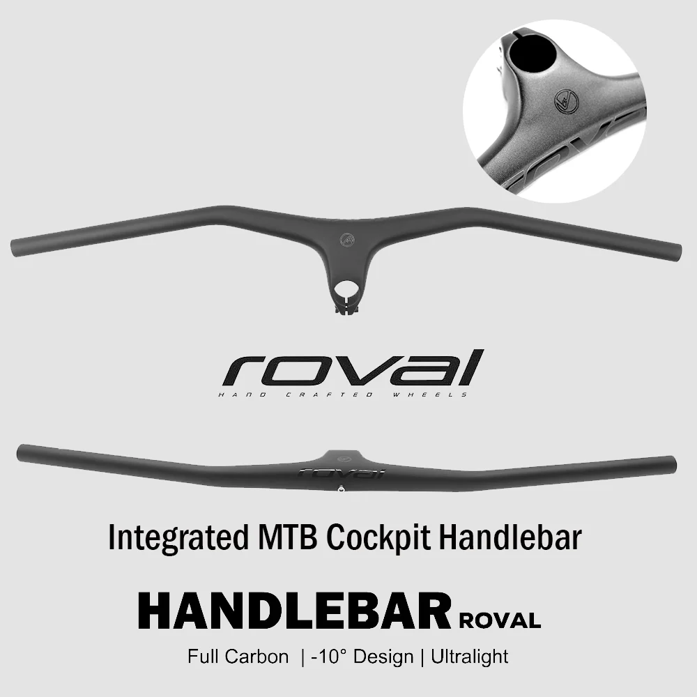 Встроенный карбоновый руль ROVAL MTB T1000 2024 28 6 мм 10 градусов вынос 70/80/90/100
