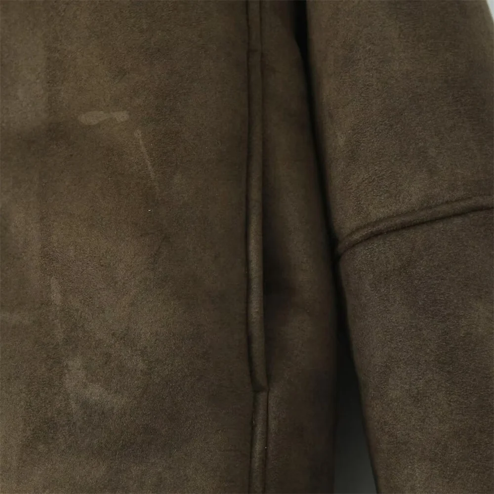 UNIZARA женская свободная флисовая теплая куртка с капюшоном и длинными рукавами на