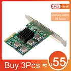 Адаптер PCIE 1-4, адаптер PCI-E-PCI-E, 1 поворот 4, PCI-Express слот, 1x до 4x 16x, USB 3,0, конвертер множителя карт