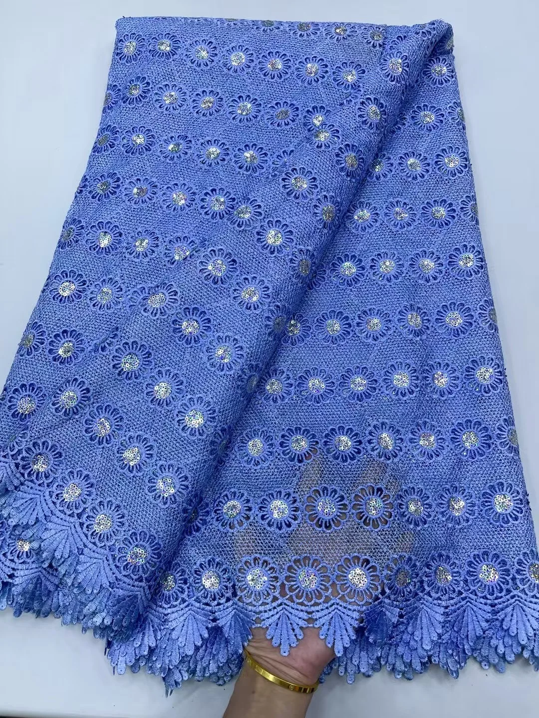 Новейшая африканская кружевная ткань со стразами высококачественная