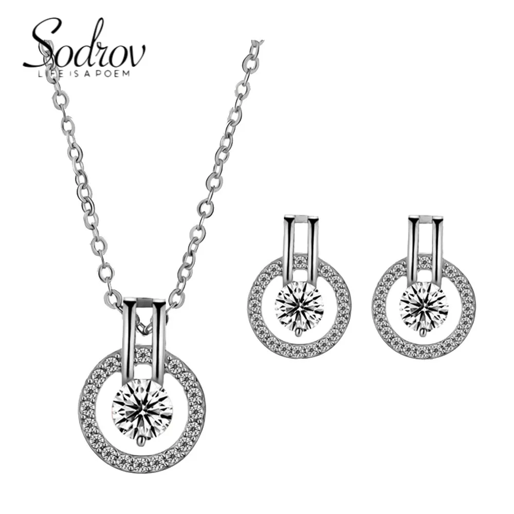 

Full Diamond Star Necklace Earring Set Simple Zircon Jewelry Set