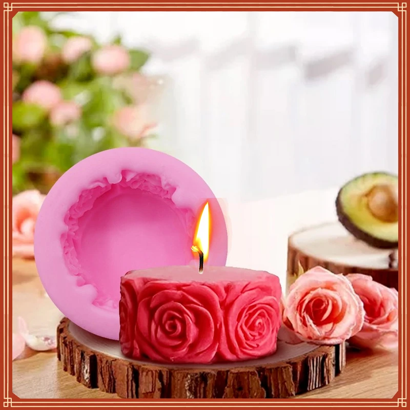 

Flower Shape Silicone Candle Mold Chocolate Cake Molds Aromatherapy Gypsum Candle Handmade Soap Mold Cake Baking