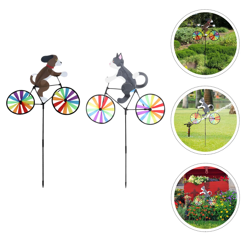 

Ветряные фрезы 2 шт., Мультяшные украшения для сада, искусственные украшения для детей, для уличвечерние