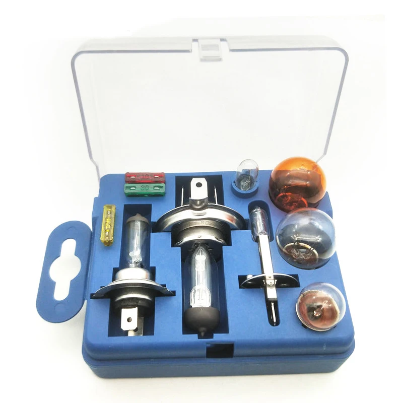 

Car Emergency Halogen Bulb Spare Halogen Bulb Miniature Light Clear Glass Spare Fuse Replacement Kit H4 H7 H1 Set