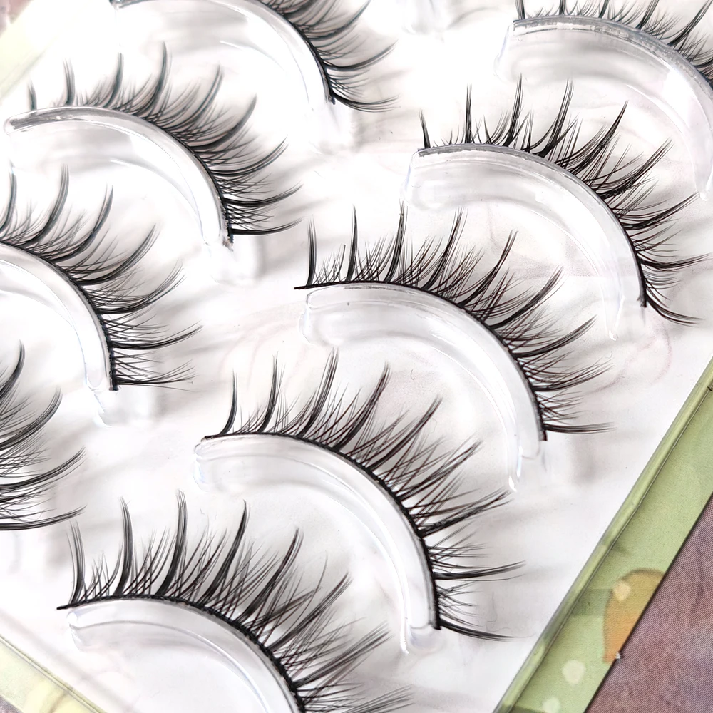 5 пар натуральные ресницы ручной работы