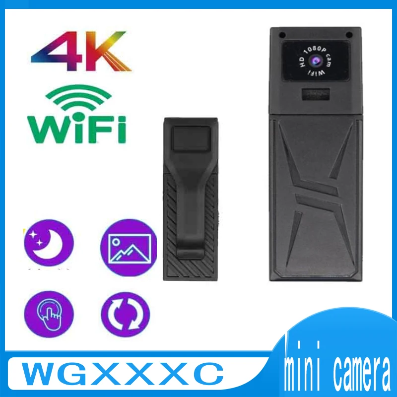 

HD 4K Wireless WiFi Mini Camera P2P/AP H.264 Network Video Recorder Night Vision Remote View Camera Suport 128GB TF Card