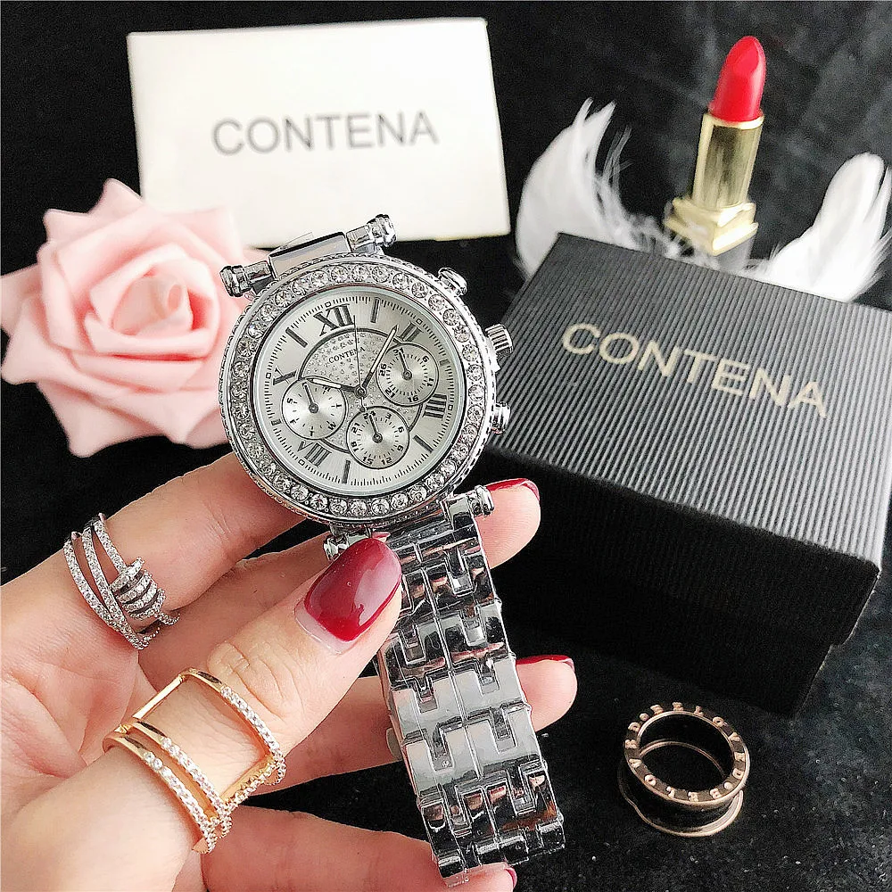 

Часы наручные женские кварцевые, роскошные модные повседневные, со стразами, цвета розового золота, серебра