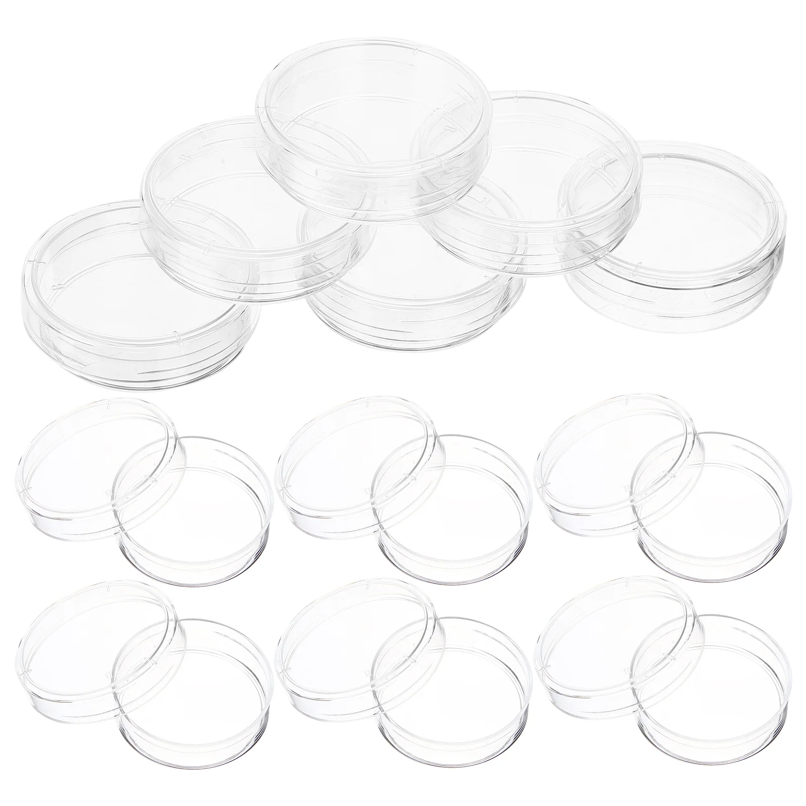 

30 Pcs Culture Plate Clear Tissue Dish Mushroom Plastic Child