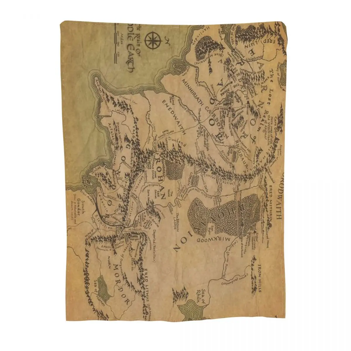 Ультрамягкое Флисовое одеяло карты лордов 2024