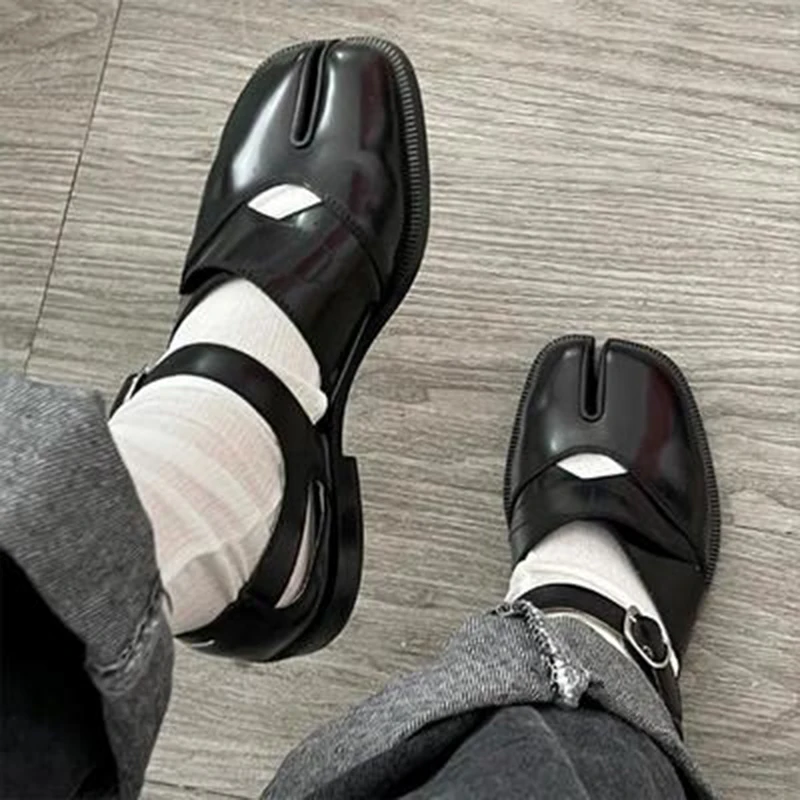 

Женские винтажные туфли-лодочки Rimocy, Туфли Мэри Джейн с ремешком на щиколотке и разрезом, туфли из искусственной кожи на низком каблуке в Ст...