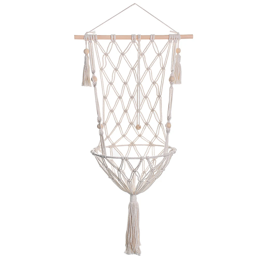 

Cat Hammock Woven with Tassels Decor Increase Space Usability Storage Platform Cats Bed Swing for Home Decoration