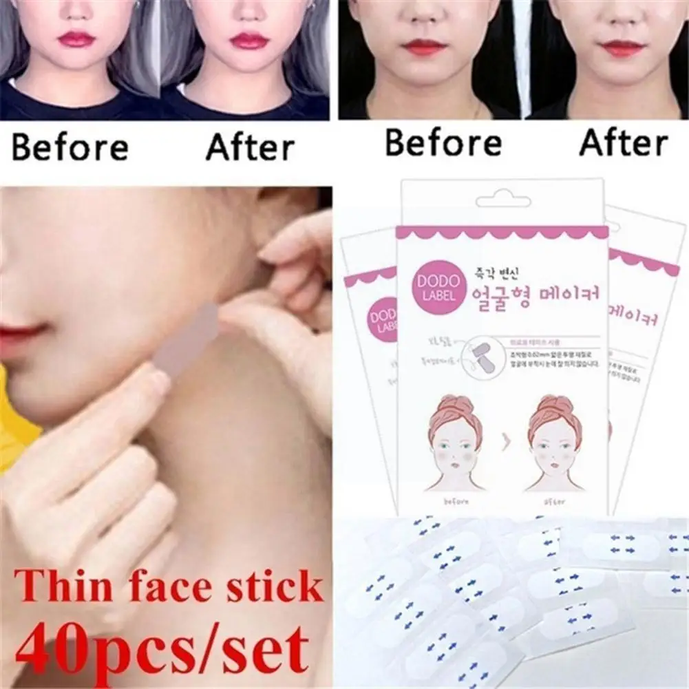 

Invisible Thin Face Stickers Line Sagging Skin V-shape Face Lift Tape For Face 40pcs A2l8