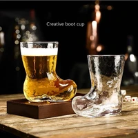 2022 creative bar cups 380ml coffee tea milk beer cups new fashion drinking mug kitchen drinkware boot shape glass cup