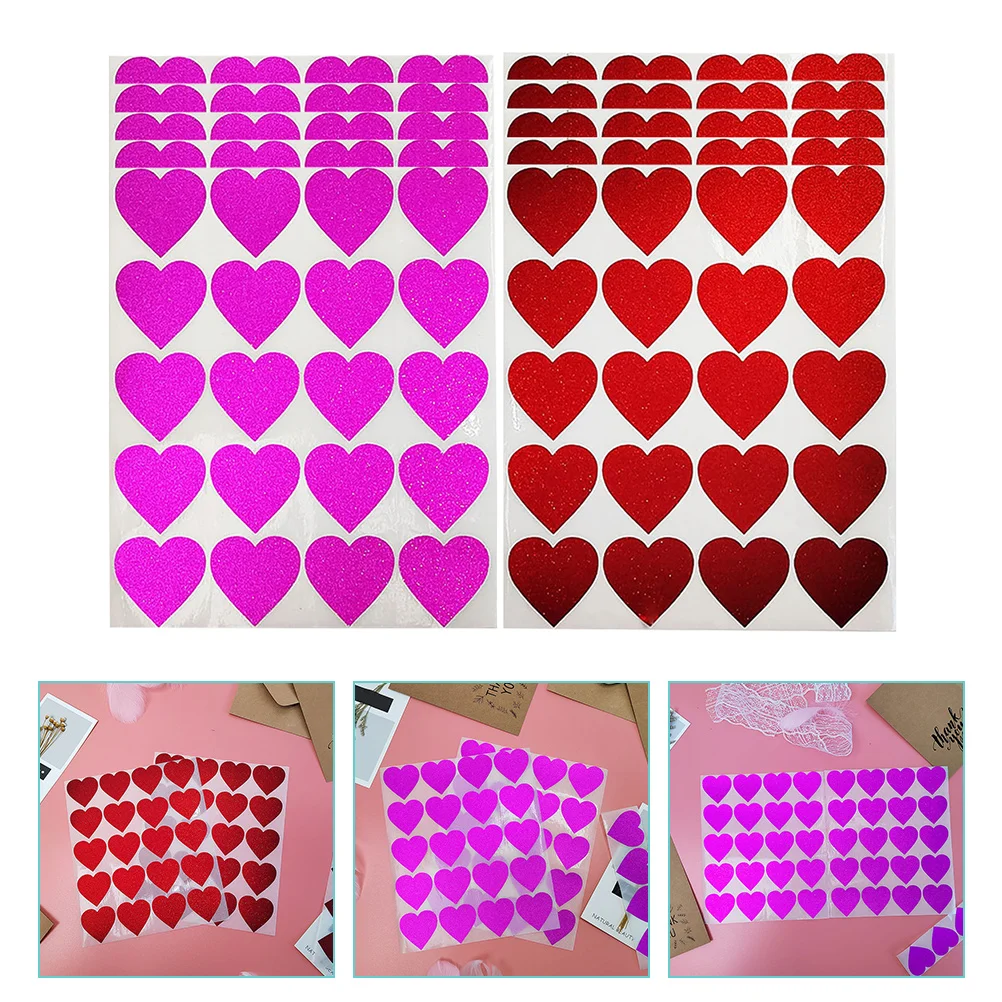 

Stickers Heart Valentine Sticker Selfcraft Sheets Envelope Adhesive Shaped Love Declas Labels Day Happy Roll Wedding