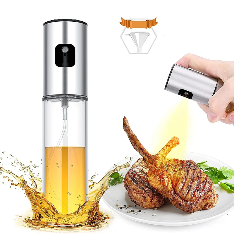 

304 Baking Oil Spray Empty Bottle Vinegar Bottle Oil Dispenser Salad BBQ Water Gravy Boats Grill Glass Sprayer Cooking Tool
