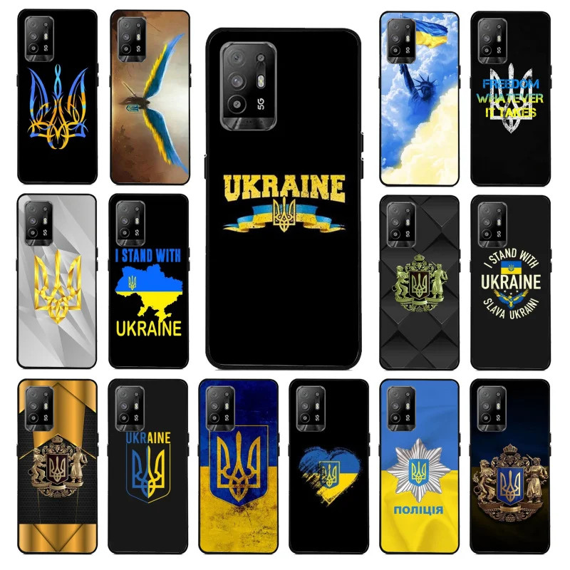 

Phone Case for OPPO A54 A74 A94 A53S A9 A5 A15 A16 A91 A96 A76 Reno8 8Pro Reno2 Z Ukraine Flag Case