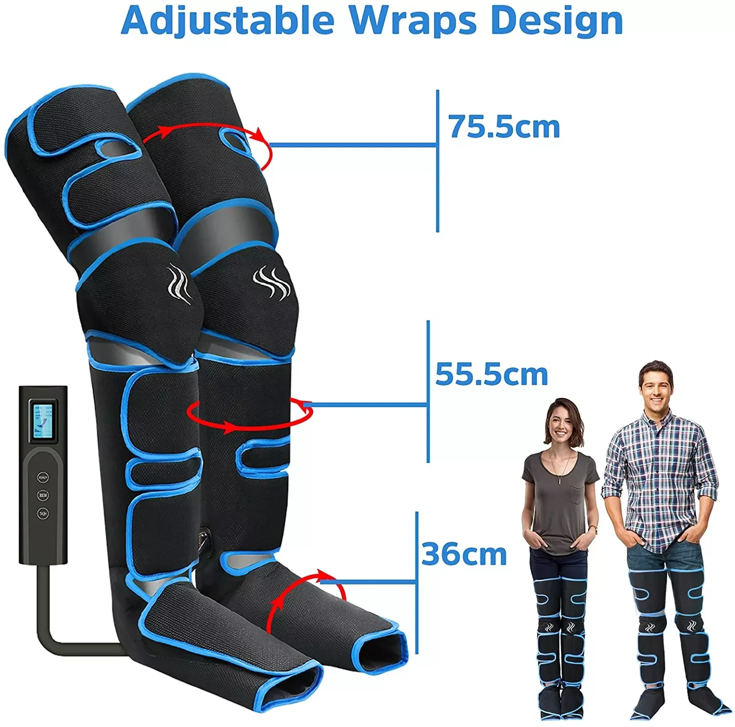 

air pressure leg massager promotes blood circulation, body massager, muscle relaxation, lymphatic drainage device 360°