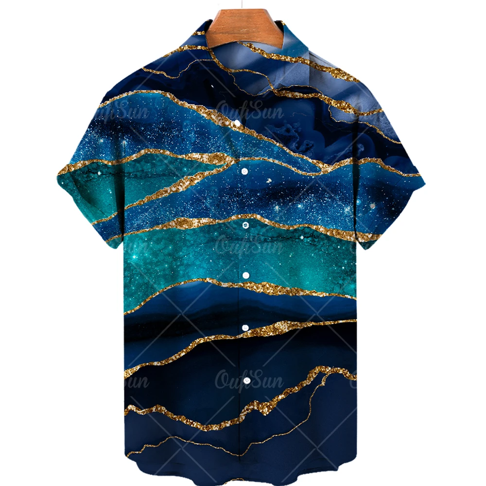 

Unisex 2023 Cool Abstract Rendering Tie Dye 3d Print Hawaiian Shirts Retro Men's Shirt Casual Short Sleeve Breathable Top Summer