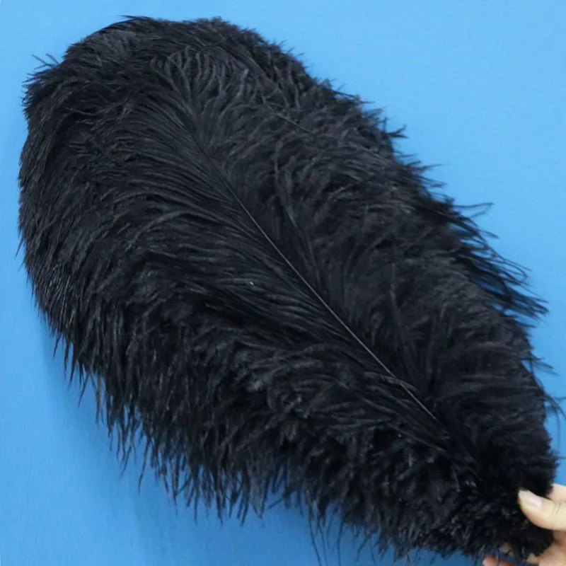 

100 шт., черные Страусиные хвосты, 35-40 см