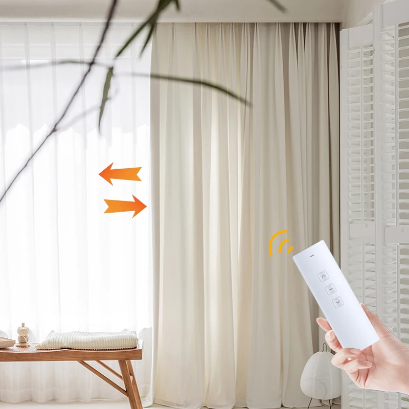 Алюминиевая дорожка беспроводные электрические драпированные шторы Trietex Rail с