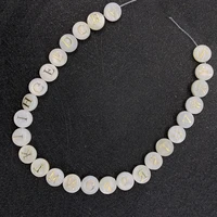 natural freshwater shell beads 6 8mm round bead charms diy jewelry making bracelet necklace earrings a z 26 letters shell beads