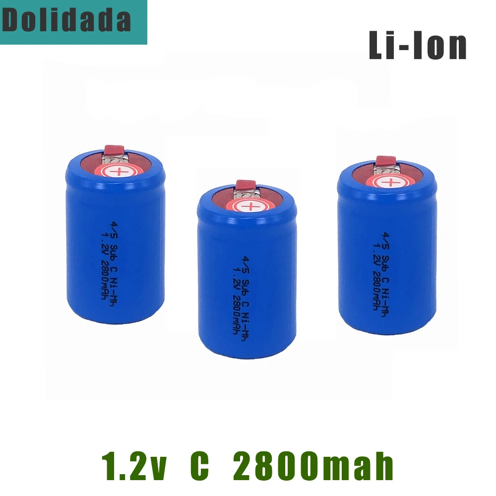 

Rechargeable Lithium Battery Welding 4/5sc High Discharge Nickel Metal Hydride C 1.2v 2800 MA Electric Tool Lug with Flashlight