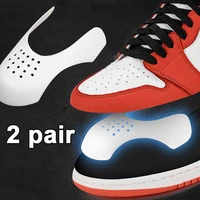 2 pairs shoe crease protector for sneaker care accesories toe cap anti folds plastic shoes tree stretcher sports sole inserts