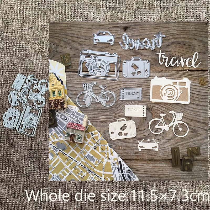 

XLDesign Craft Metal stencil mold Cutting Die Camera bike decoration scrapbook die cuts Album Paper Card Craft Embossing