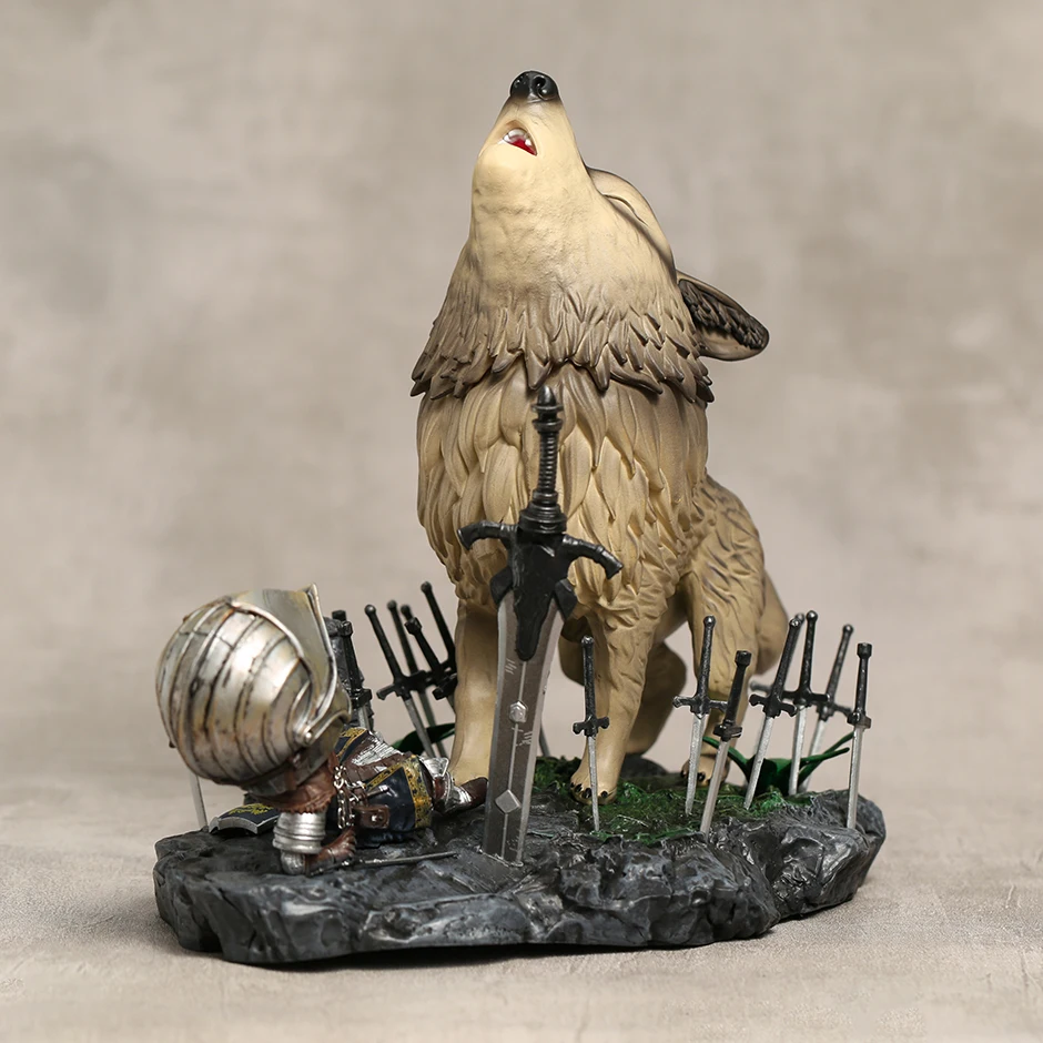 

22cm Dark Souls The Great Grey Wolf Sif Collectible Statue Figure Model Toy