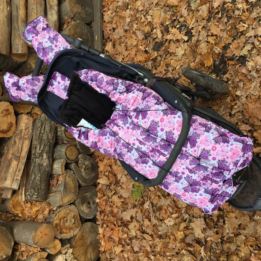 Конверт в коляску (спальный мешок) Бабочки |