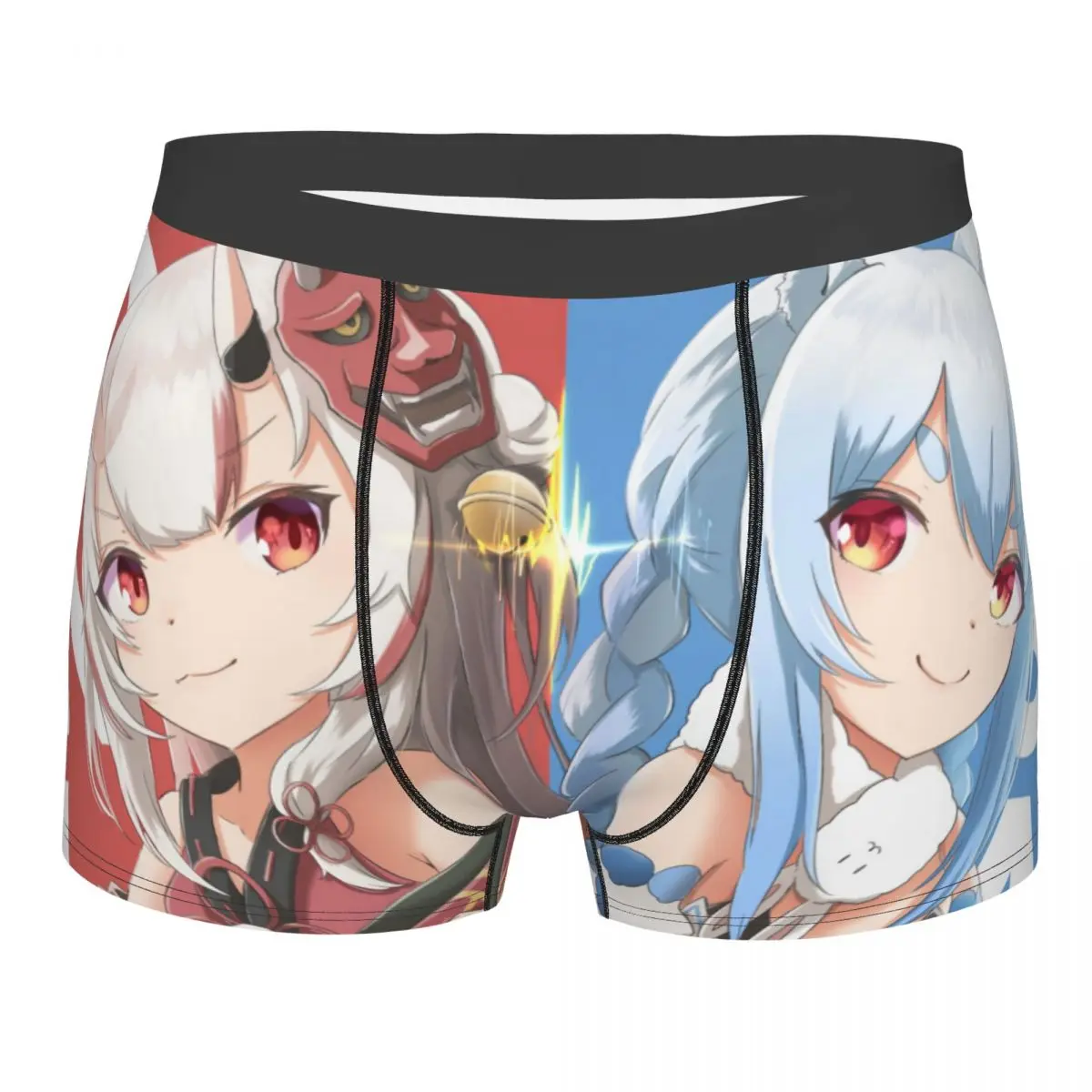 

Usada Pekora And Nakiri Ayame Man's Boxer Briefs Hololive Virtual Host Group Box Highly Breathable Underwear Print Shorts Gift